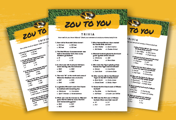 Graphic showing the Zou To You Trivia questions.